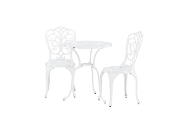 Nandin Matgrupp Utomhus + 2 Utestolar - Vit - Utemöbler & utemiljö - Utegrupp - Cafegrupp & cafeset