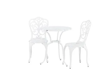 Nandin Matgrupp Utomhus + 2 Utestolar - Vit - Utemöbler & utemiljö - Utegrupp - Cafegrupp & cafeset