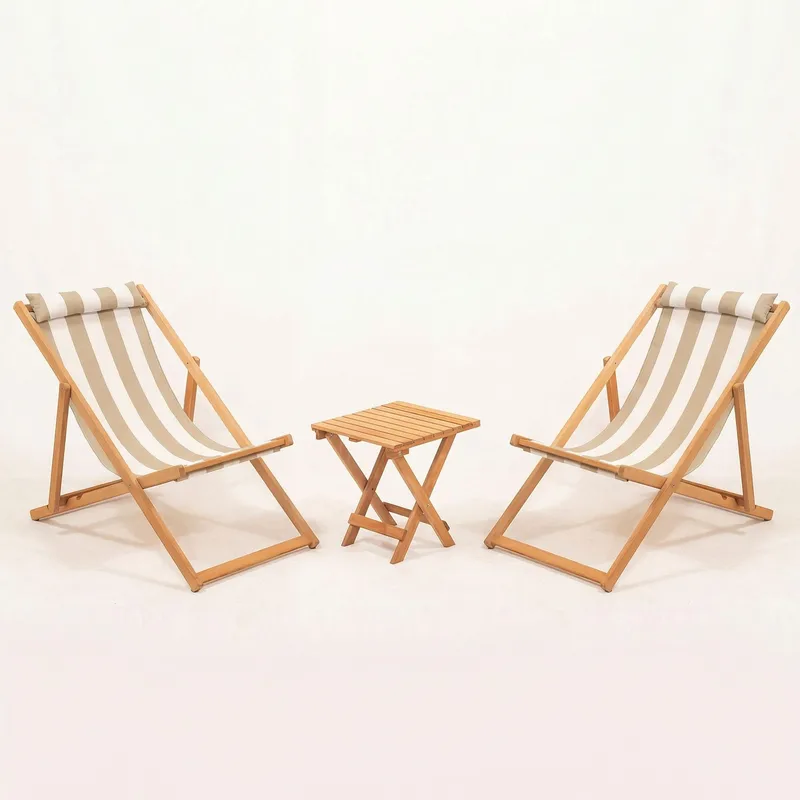 Netira Loungeset med bord utomhus, Brun och vit