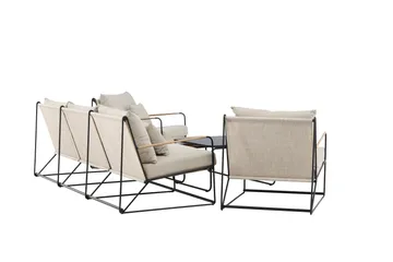 Palazzo Soffgrupp Utomhus 5-sits - Svart/Beige - Utemöbler & utemiljö - Utegrupp - Soffgrupp utomhus