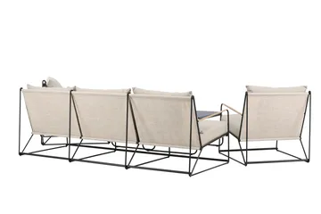 Palazzo Soffgrupp Utomhus 5-sits - Svart/Beige - Utemöbler & utemiljö - Utegrupp - Soffgrupp utomhus