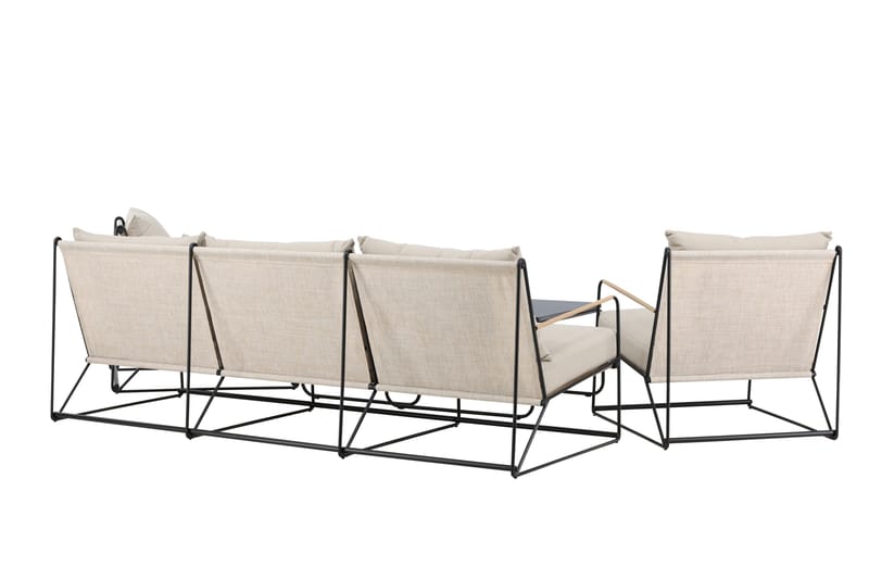 Palazzo Soffgrupp Utomhus 5-sits - Svart/Beige - Utemöbler & utemiljö - Utegrupp - Soffgrupp utomhus