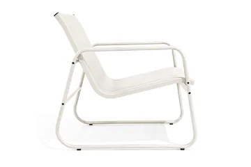 Pelanda Loungegrupp  - Soffa och 2 fåtöljer i stål soffbord med frostad glasskiva - Ljusbeige - Utemöbler & utemiljö - Utegrupp - Soffgrupp utomhus