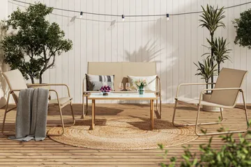 Pelanda Loungegrupp Utomhus - Beige - Utemöbler & utemiljö - Utegrupp - Soffgrupp utomhus