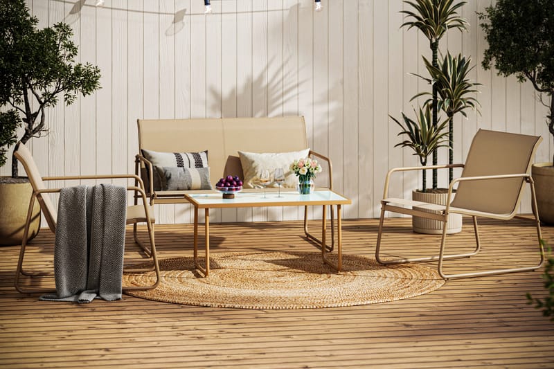 Pelanda Loungegrupp Utomhus - Beige - Utemöbler & utemiljö - Utegrupp - Soffgrupp utomhus