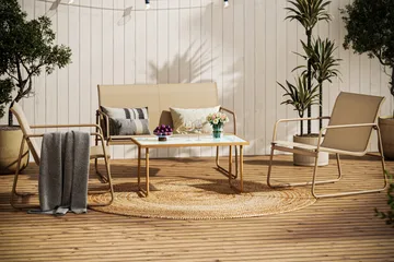 Pelanda Loungegrupp Utomhus - Beige - Utemöbler & utemiljö - Utegrupp - Soffgrupp utomhus