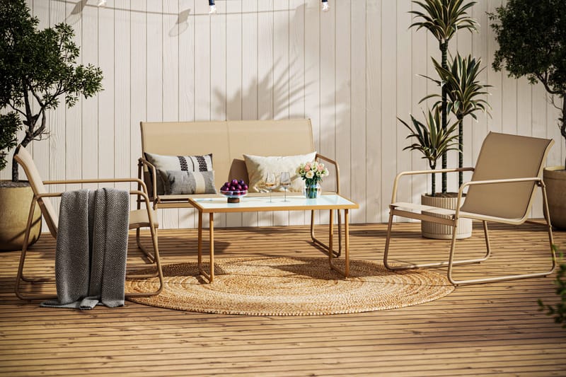 Pelanda Loungegrupp Utomhus - Beige - Utemöbler & utemiljö - Utegrupp - Soffgrupp utomhus
