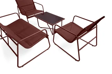 Pelanda Loungegrupp Utomhus - Röd - Utemöbler & utemiljö - Utegrupp - Soffgrupp utomhus