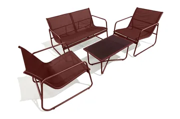 Pelanda Loungegrupp Utomhus - Röd - Utemöbler & utemiljö - Utegrupp - Soffgrupp utomhus