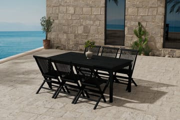 Rektangulärt Matbord Kenya 180 cm Utomhus med 6 Matstol Kenya - Utemöbler & utemiljö - Utegrupp - Matgrupp utomhus