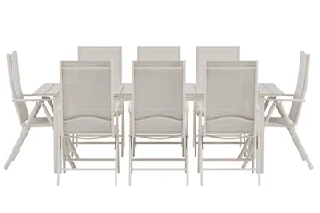 Rektangulärt matbord Levels 229 cm Utomhus med 8 Break Karmstol - Utemöbler & utemiljö - Utegrupp - Matgrupp utomhus
