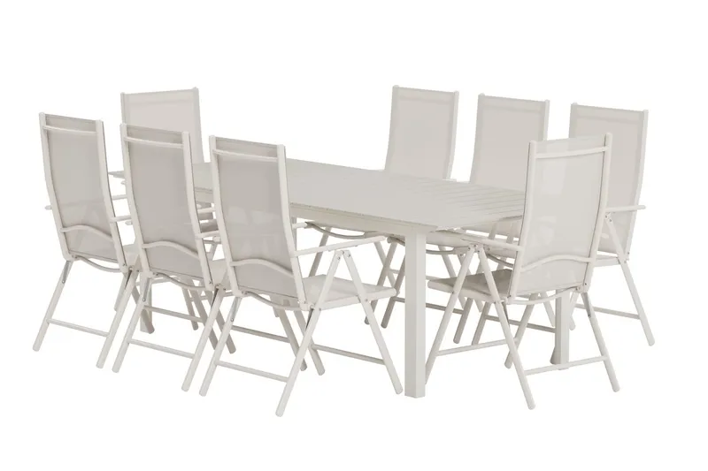 Rektangulärt matbord Levels 229 cm Utomhus med 8 Break Karmstol - Utemöbler & utemiljö - Utegrupp - Matgrupp utomhus