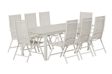 Rektangulärt matbord Levels 229 cm Utomhus med 8 Break Karmstol - Utemöbler & utemiljö - Utegrupp - Matgrupp utomhus