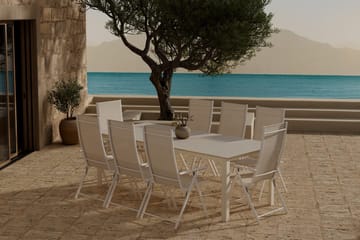 Rektangulärt matbord Levels 229 cm Utomhus med 8 Levanzo Karmstol - Utemöbler & utemiljö - Utegrupp - Matgrupp utomhus