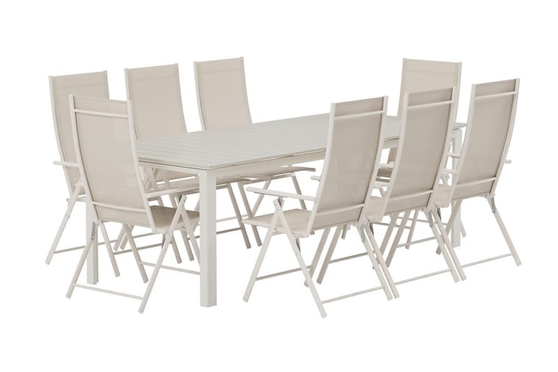 Rektangulärt matbord Levels 229 cm Utomhus med 8 Levanzo Karmstol - Utemöbler & utemiljö - Utegrupp - Matgrupp utomhus