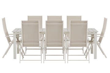 Rektangulärt matbord Levels 229 cm Utomhus med 8 Levanzo Karmstol - Utemöbler & utemiljö - Utegrupp - Matgrupp utomhus