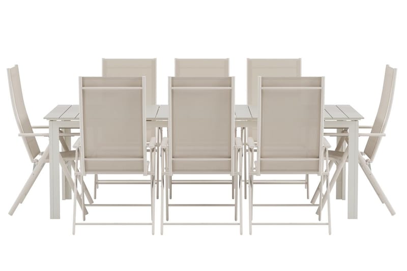 Rektangulärt matbord Levels 229 cm Utomhus med 8 Levanzo Karmstol - Utemöbler & utemiljö - Utegrupp - Matgrupp utomhus