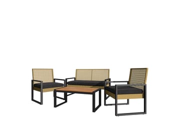 Rosemere Loungegrupp Utomhus - Brun/Svart - Utemöbler & utemiljö - Utegrupp - Soffgrupp utomhus
