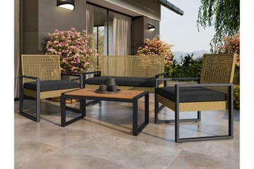 Rosemere Loungegrupp Utomhus - Brun/Svart - Utemöbler & utemiljö - Utegrupp - Soffgrupp utomhus