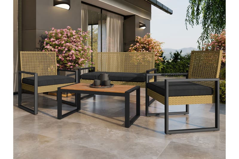 Rosemere Loungegrupp Utomhus - Brun/Svart - Utemöbler & utemiljö - Utegrupp - Soffgrupp utomhus