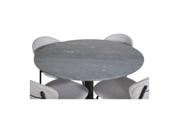 Rund Matgrupp Estelle Svart, Vault - Grå - Utemöbler & utemiljö - Utegrupp - Matgrupp utomhus