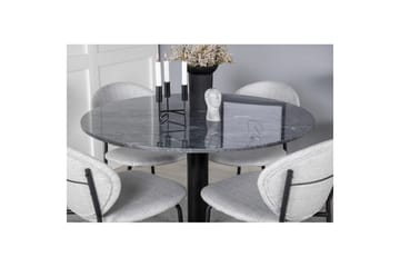 Rund Matgrupp Estelle Svart, Vault - Grå - Utemöbler & utemiljö - Utegrupp - Matgrupp utomhus