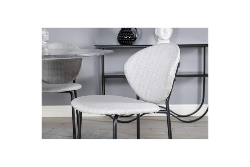 Rund Matgrupp Estelle Svart, Vault - Grå - Utemöbler & utemiljö - Utegrupp - Matgrupp utomhus