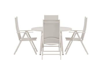 Runt matbord Giardini 120 cm Utomhus med 4 Break Karmstol - Utemöbler & utemiljö - Utegrupp - Matgrupp utomhus