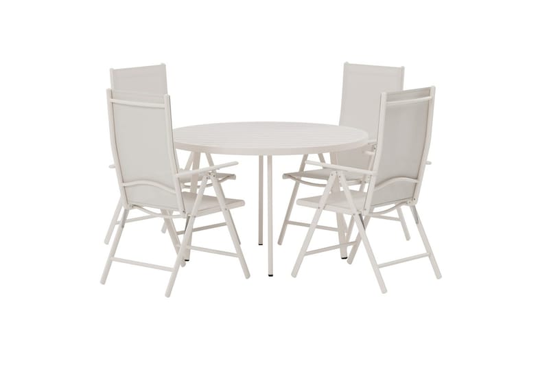Runt matbord Giardini 120 cm Utomhus med 4 Break Karmstol - Utemöbler & utemiljö - Utegrupp - Matgrupp utomhus