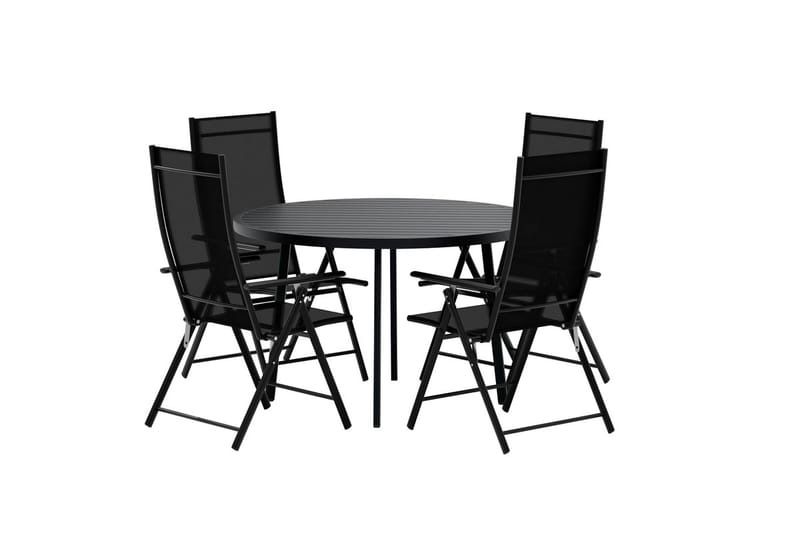 Runt matbord Giardini 120 cm Utomhus med 4 Levanzo Karmstol - Utemöbler & utemiljö - Utegrupp - Matgrupp utomhus