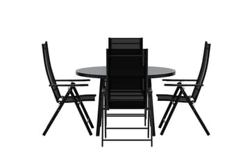 Runt matbord Giardini 120 cm Utomhus med 4 Levanzo Karmstol - Utemöbler & utemiljö - Utegrupp - Matgrupp utomhus
