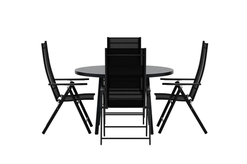 Runt matbord Giardini 120 cm Utomhus med 4 Levanzo Karmstol - Utemöbler & utemiljö - Utegrupp - Matgrupp utomhus