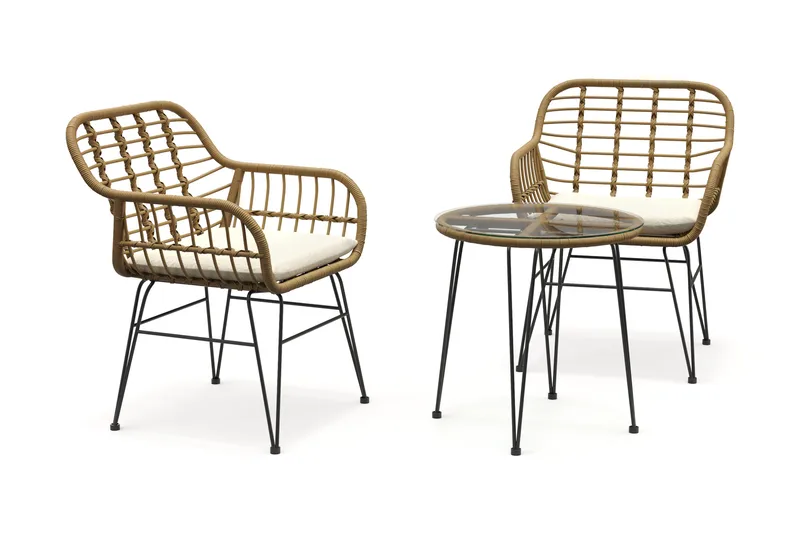 Sammy Balkonggrupp 2-sits - Beige - Utemöbler & utemiljö - Utegrupp - Cafegrupp & cafeset