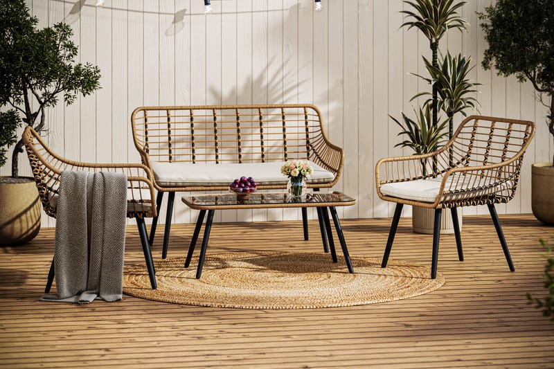 Sammy Soffgrupp Utomhus  4-sits - Beige - Utemöbler & utemiljö - Utegrupp - Soffgrupp utomhus