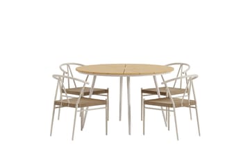 San Vito Matbord Utomhus 120 cm med 4 Matstol Alfons - Utemöbler & utemiljö - Utegrupp - Matgrupp utomhus