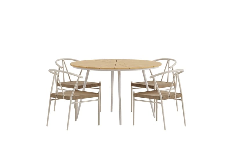 San Vito Matbord Utomhus 120 cm med 4 Matstol Alfons - Utemöbler & utemiljö - Utegrupp - Matgrupp utomhus