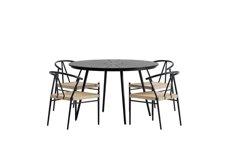 San Vito Matbord Utomhus 120 cm med 4 Matstol Alfons - Utemöbler & utemiljö - Utegrupp - Matgrupp utomhus