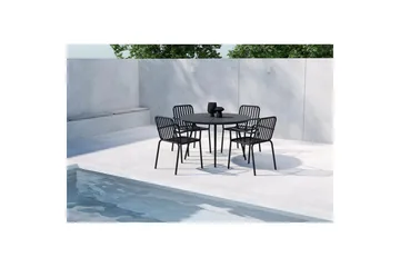San Vito Matbord Utomhus 120 cm med 4 Peking Karmstol - Utemöbler & utemiljö - Utegrupp - Matgrupp utomhus
