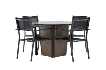 Santa Fe Matgrupp Utomhus + 4 Copacabana Utestolar - Brun - Utemöbler & utemiljö - Utegrupp - Matgrupp utomhus