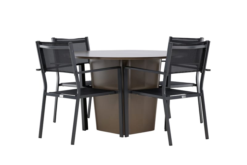 Santa Fe Matgrupp Utomhus + 4 Copacabana Utestolar - Brun - Utemöbler & utemiljö - Utegrupp - Matgrupp utomhus