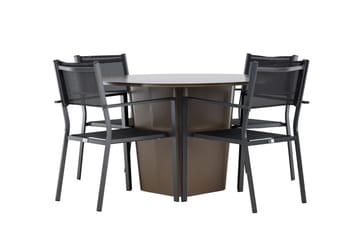 Santa Fe Matgrupp Utomhus + 4 Copacabana Utestolar - Brun - Utemöbler & utemiljö - Utegrupp - Matgrupp utomhus