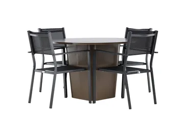 Santa Fe Matgrupp Utomhus + 4 Copacabana Utestolar - Brun - Utemöbler & utemiljö - Utegrupp - Matgrupp utomhus