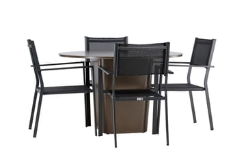 Santa Fe Matgrupp Utomhus + 4 Copacabana Utestolar - Brun - Utemöbler & utemiljö - Utegrupp - Matgrupp utomhus