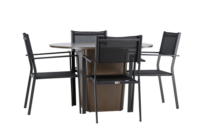 Santa Fe Matgrupp Utomhus + 4 Copacabana Utestolar - Brun - Utemöbler & utemiljö - Utegrupp - Matgrupp utomhus