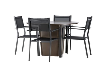Santa Fe Matgrupp Utomhus + 4 Copacabana Utestolar - Brun - Utemöbler & utemiljö - Utegrupp - Matgrupp utomhus