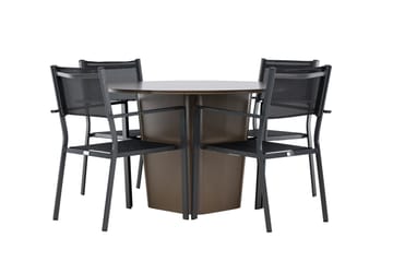 Santa Fe Matgrupp Utomhus + 4 Copacabana Utestolar - Brun - Utemöbler & utemiljö - Utegrupp - Matgrupp utomhus