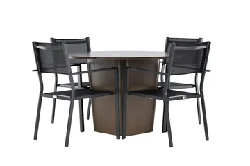 Santa Fe Matgrupp Utomhus + 4 Copacabana Utestolar - Brun - Utemöbler & utemiljö - Utegrupp - Matgrupp utomhus