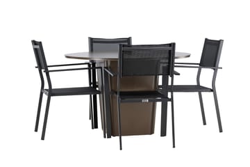 Santa Fe Matgrupp Utomhus + 4 Copacabana Utestolar - Brun - Utemöbler & utemiljö - Utegrupp - Matgrupp utomhus