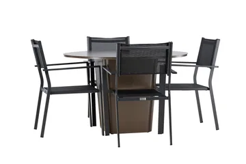 Santa Fe Matgrupp Utomhus + 4 Copacabana Utestolar - Brun - Utemöbler & utemiljö - Utegrupp - Matgrupp utomhus