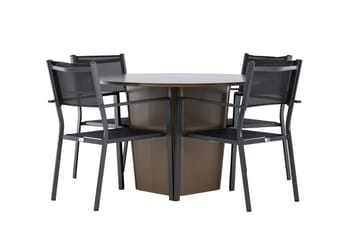 Santa Fe Matgrupp Utomhus + 4 Copacabana Utestolar - Brun - Utemöbler & utemiljö - Utegrupp - Matgrupp utomhus